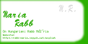 maria rabb business card